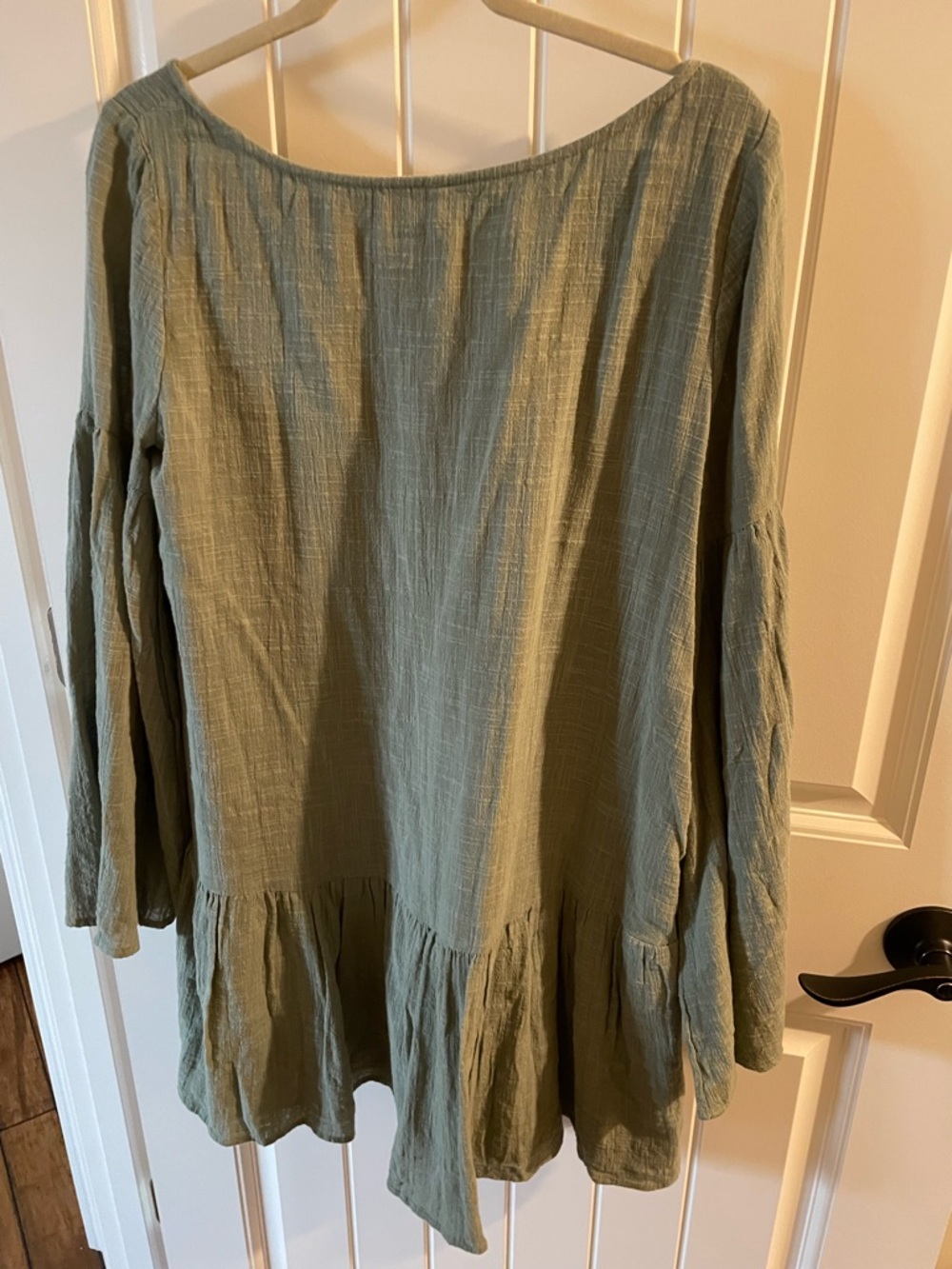 Free People Sage Green Flowy Tiered Tunic - Picture 5 of 5